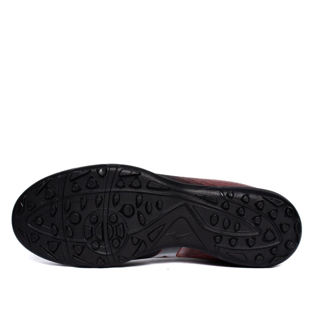 Chuteira Society Mizuno Alpha Club AS Preto/vermelho Preto 2