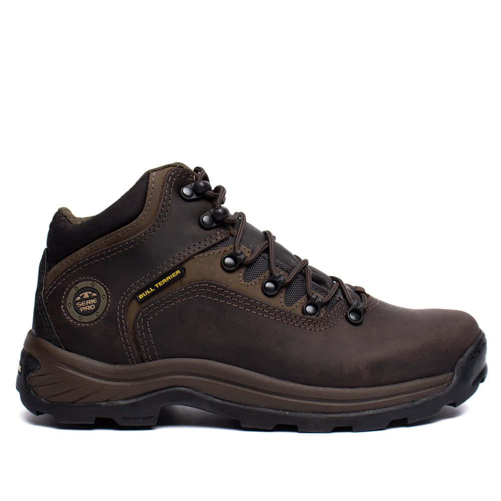 Bota Masculina Bull Terrier Trail Fox Low Couro Marrom/Musgo