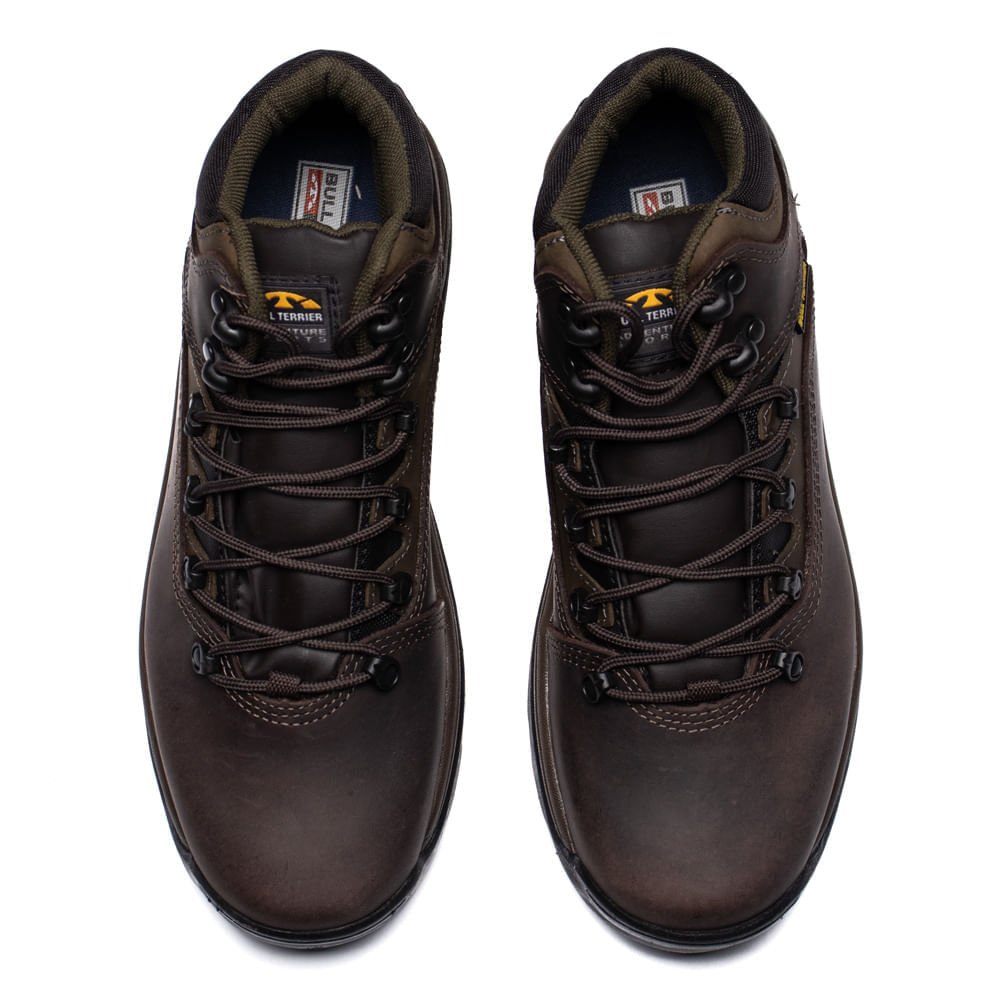Bota Masculina Bull Terrier Trail Fox Low Couro Marrom/Musgo Marrom 4