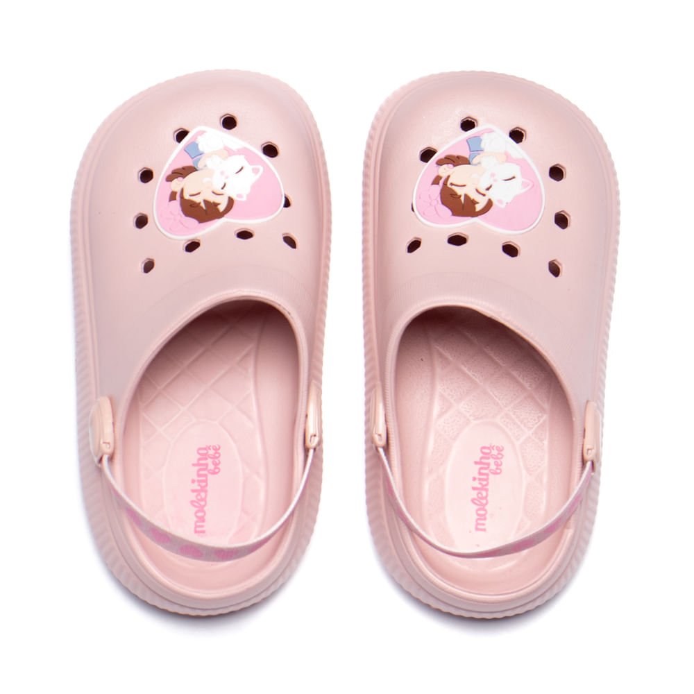 Sandália Babuche Infantil Molekinha Bebê Eva Rosa Rosa 4