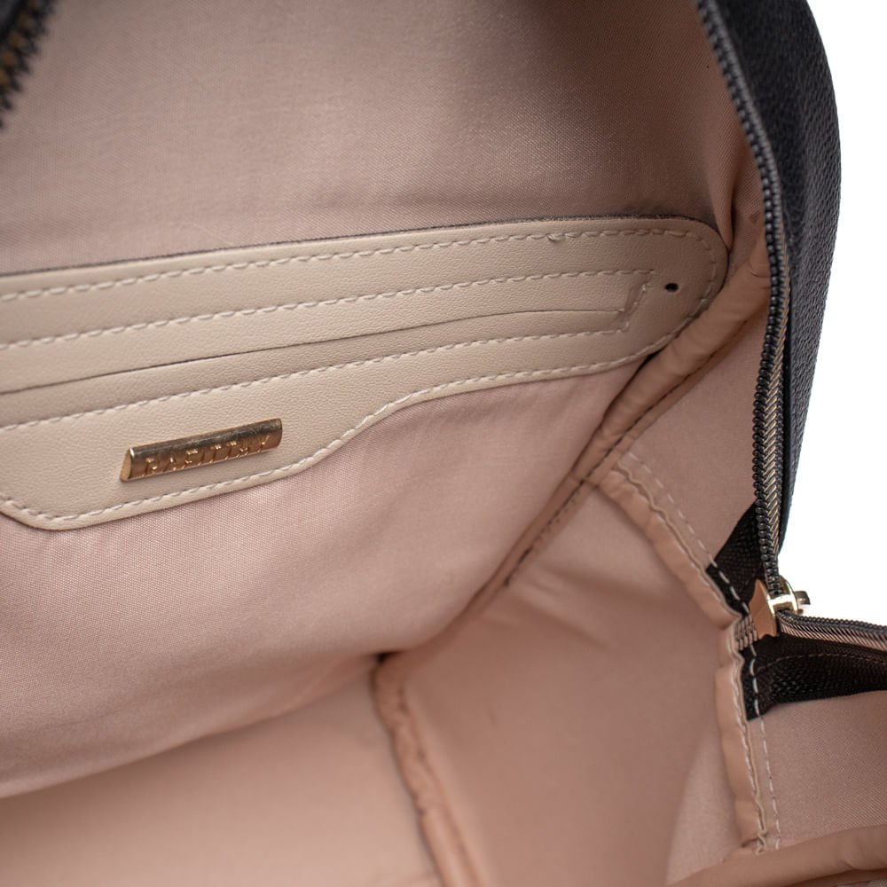 Mochila Feminina Rafitthy Média Gorgurão Preto 5