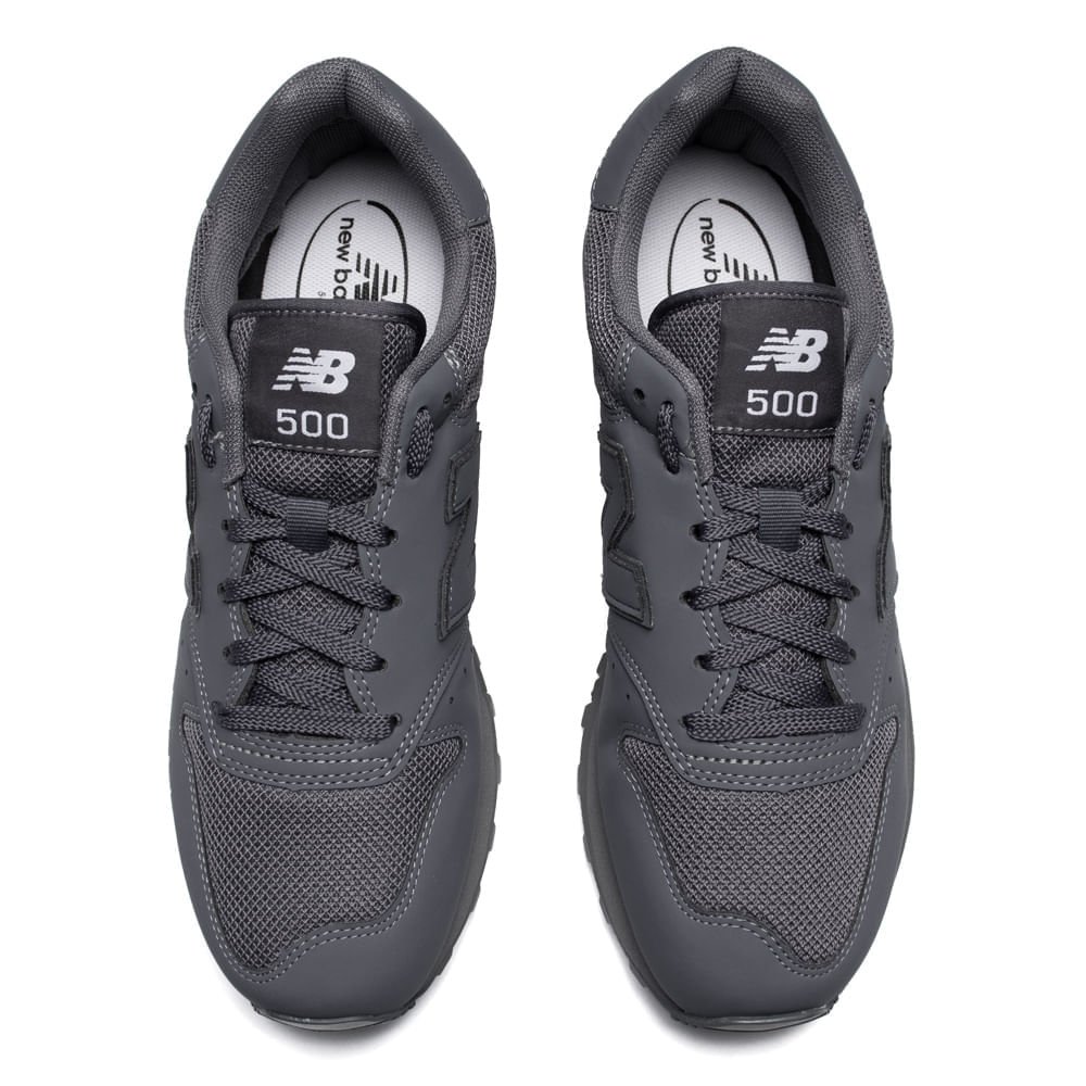 Tênis Masculino New Balance 500v2 Casual Conforto Grafite Cinza 5