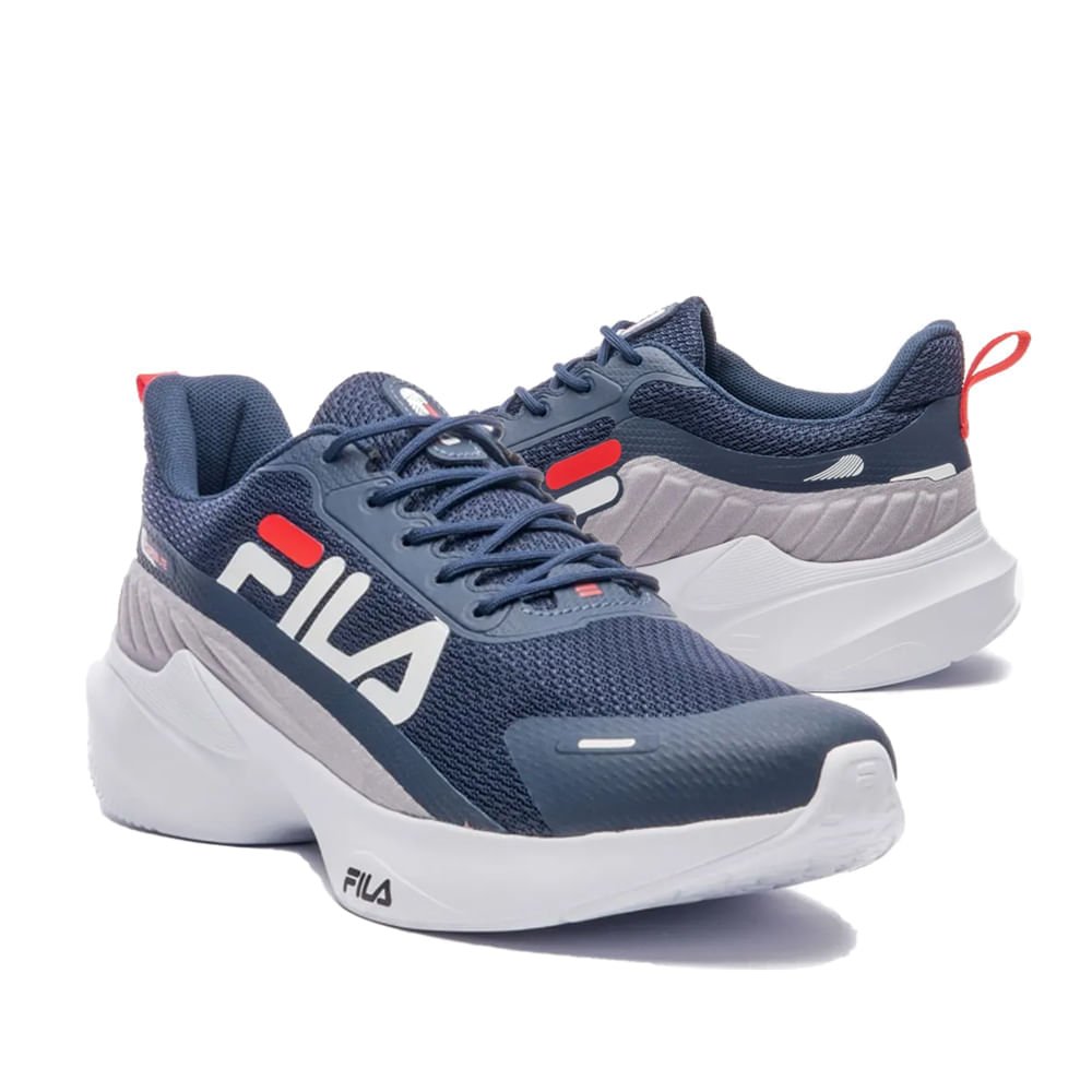 Tênis Masculino Fila Progress Lite Esportivo Marinho/Cinza Azul 6