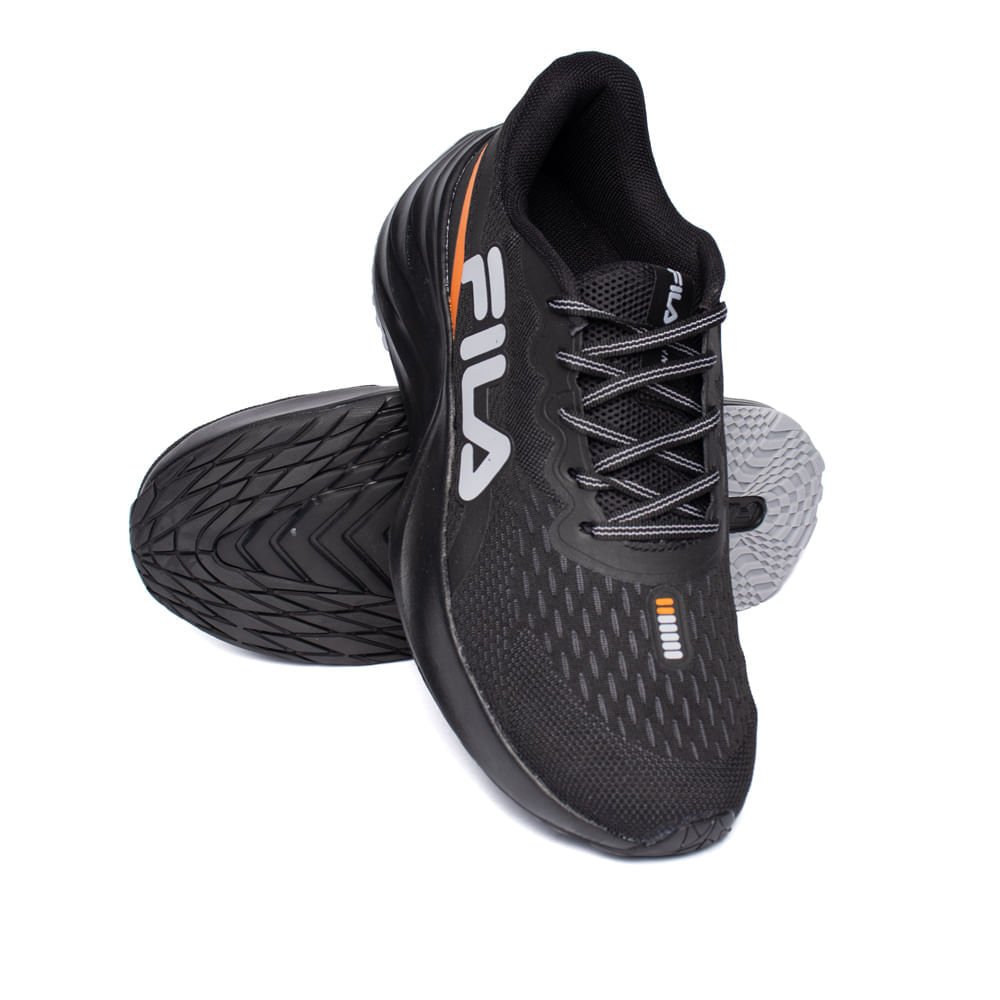 Tênis Masculino Fila Comet 2 Eva Preto/Laranja Preto 4