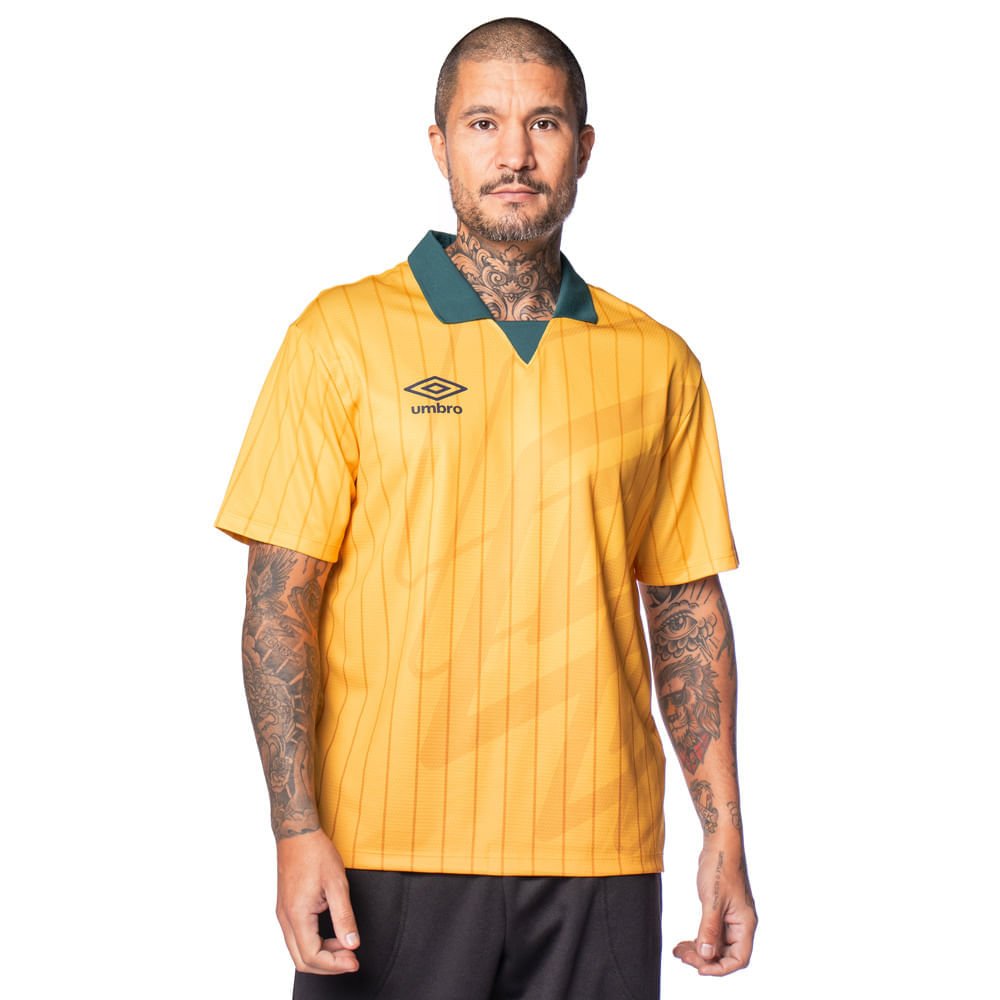 Camisa Masculina Umbro Jersey Classic Esporte Amarelo/Verde