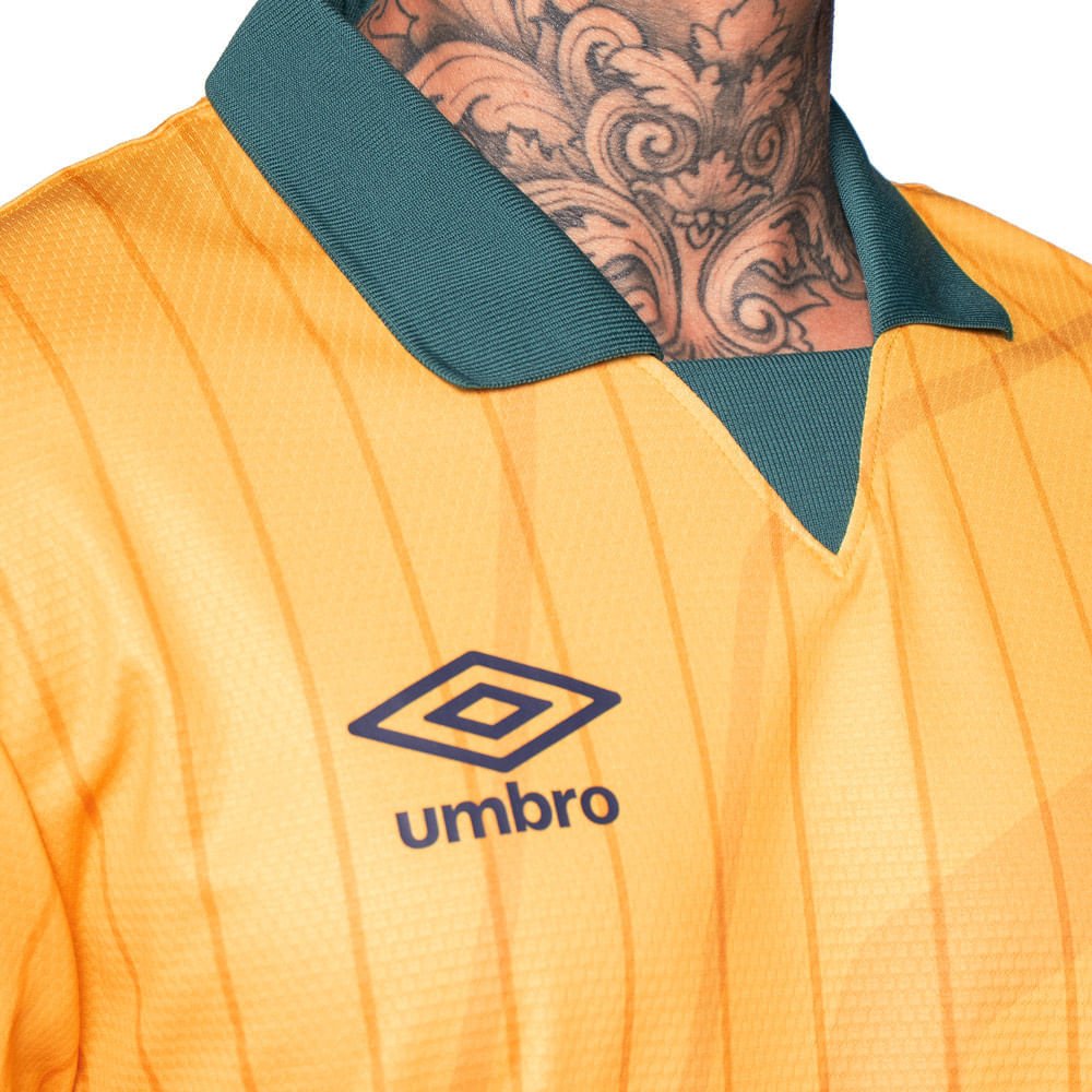 Camisa Masculina Umbro Jersey Classic Esporte Amarelo/Verde Amarelo 4