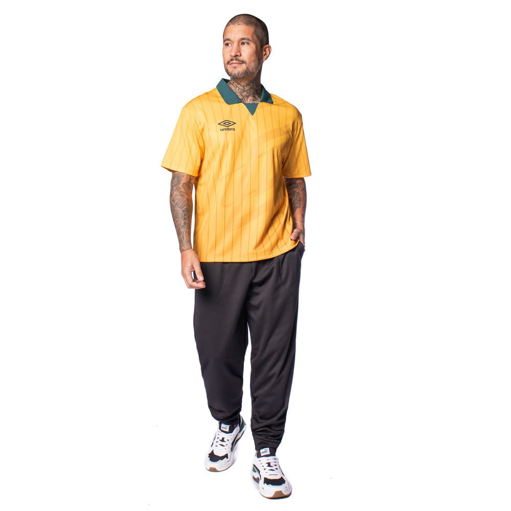 Camisa Masculina Umbro Jersey Classic Esporte Amarelo/Verde Amarelo 5