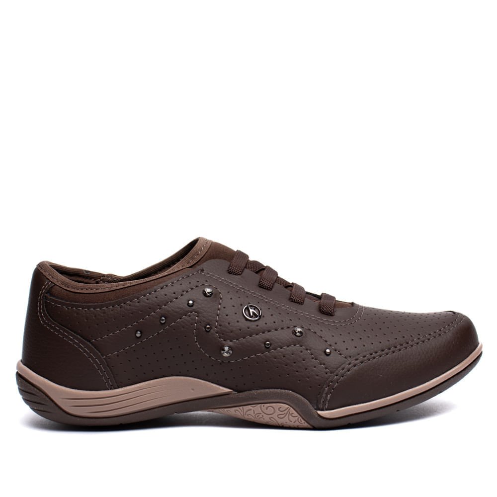 Tênis Feminino Kolosh Hades Calce Fácil Casual Marrom