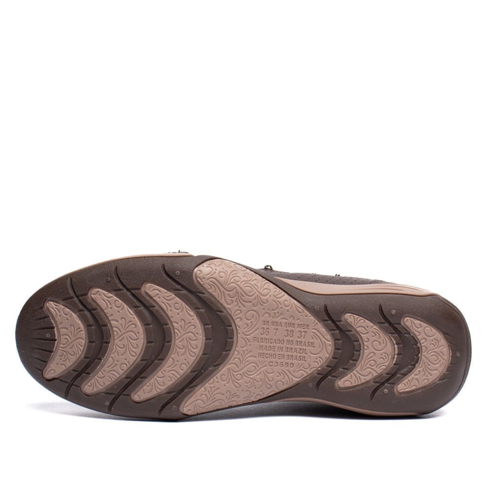 Tênis Feminino Kolosh Hades Calce Fácil Casual Marrom Marrom 2