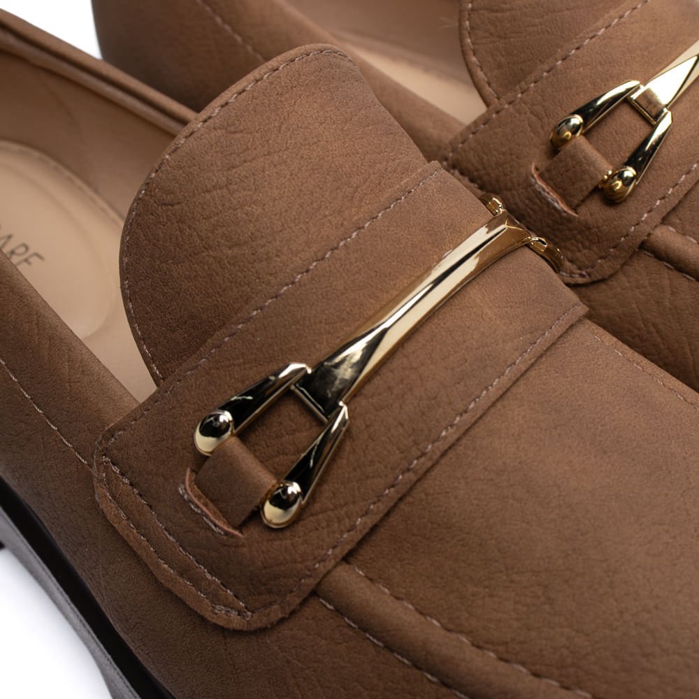 Mocassim Feminino Modare Solado Tratorado Marrom Claro Marrom 5
