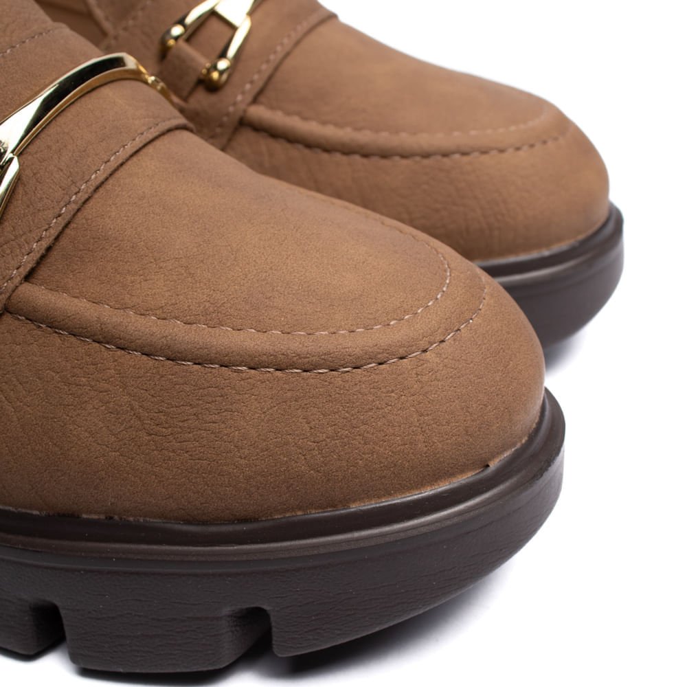 Mocassim Feminino Modare Solado Tratorado Marrom Claro Marrom 6