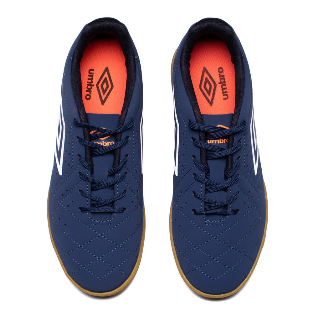 Chuteira Futsal Umbro Neostriker Ii Hypergrip Marinho/Branco Azul 4