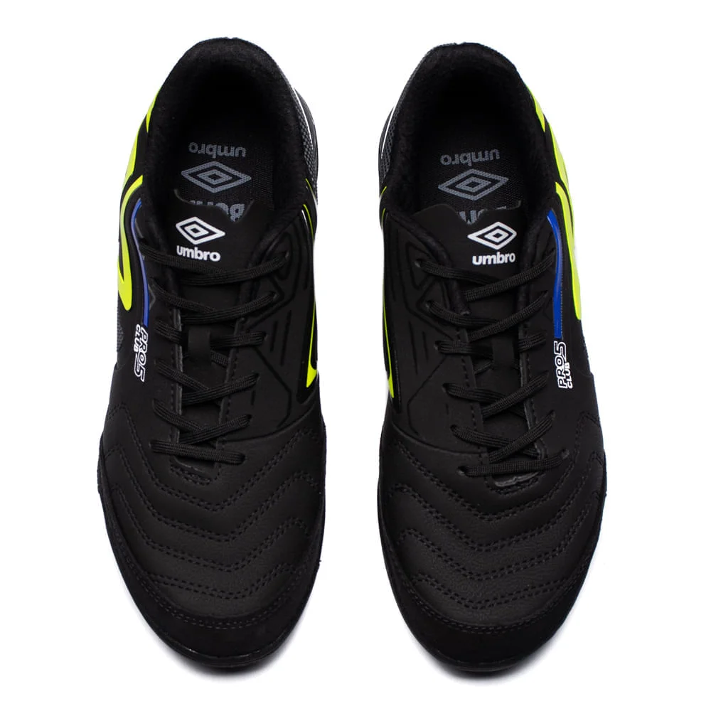 Chuteira Society Umbro Pro 5 Bump Club Esportivo Preto/Verde Preto 4