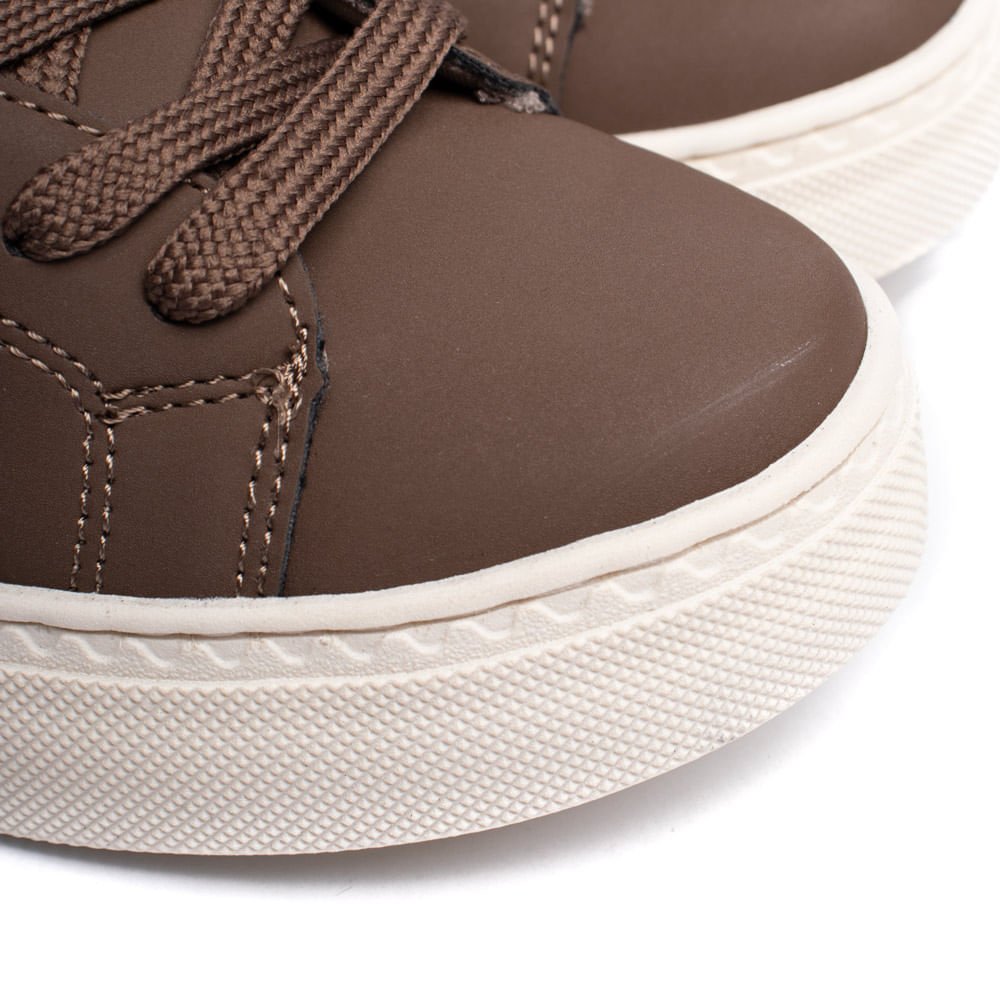 Tênis Feminino Via Marte Nobuck Detalhe Com Strass Marrom Marrom 5