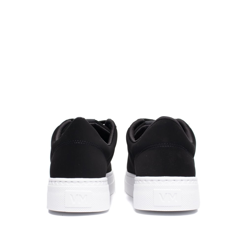 Tênis Feminino Via Marte Nobuck Detalhe Com Strass Preto Preto 3