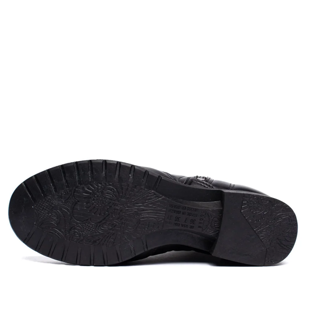Bota Feminina Dakota Cano Curto Matelassê Preto Preto 2