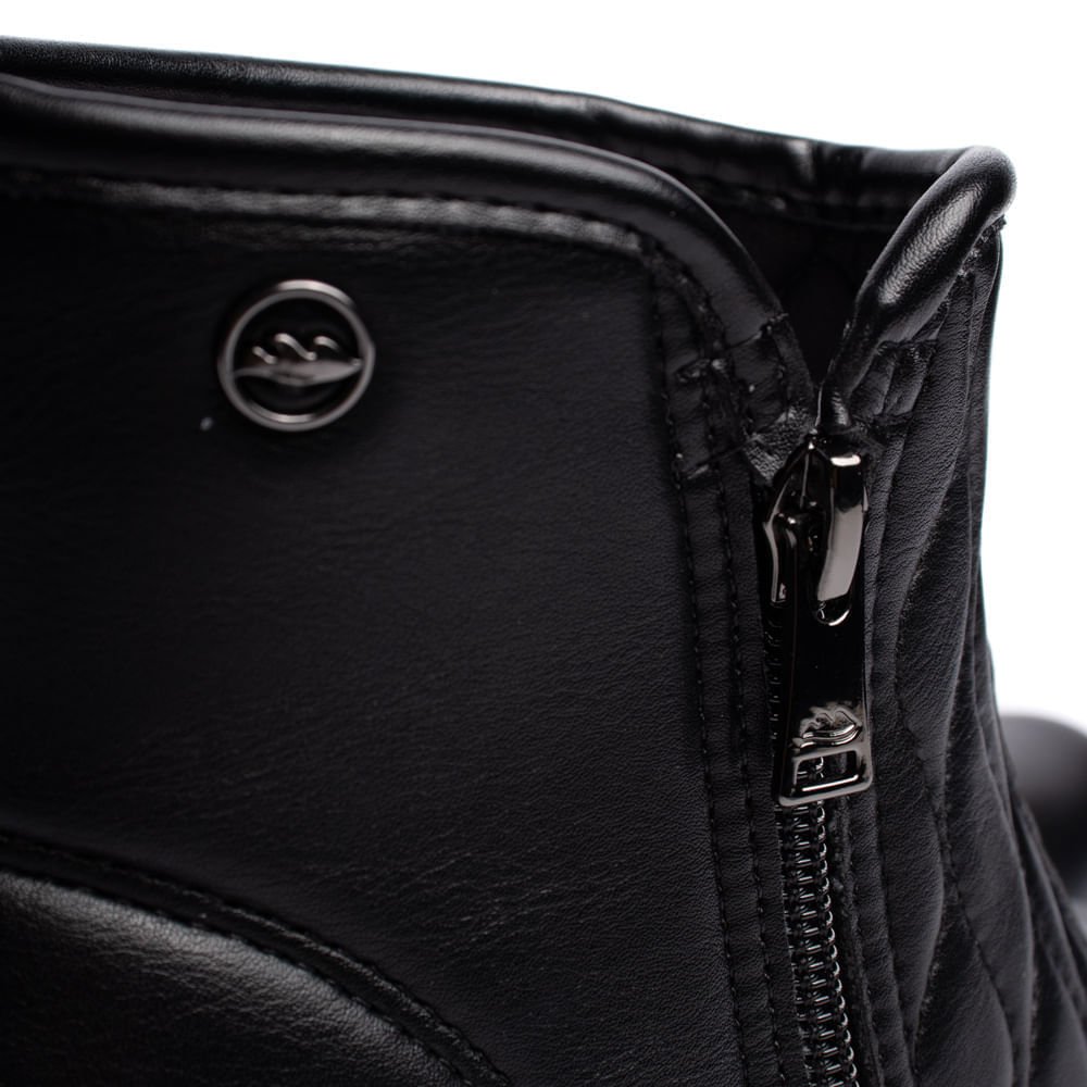 Bota Feminina Dakota Cano Curto Matelassê Preto Preto 6