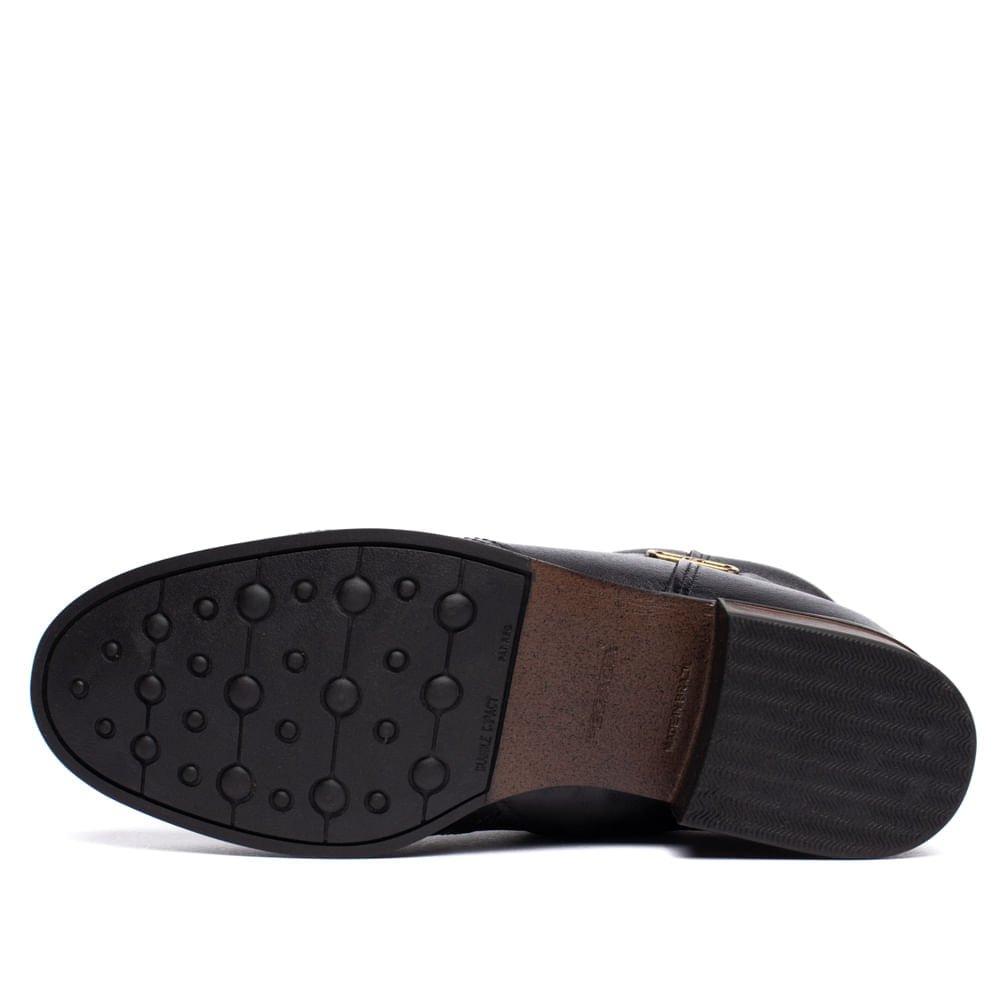 Bota Feminina Pegada Cano Curto Diana Couro Preto Preto 2