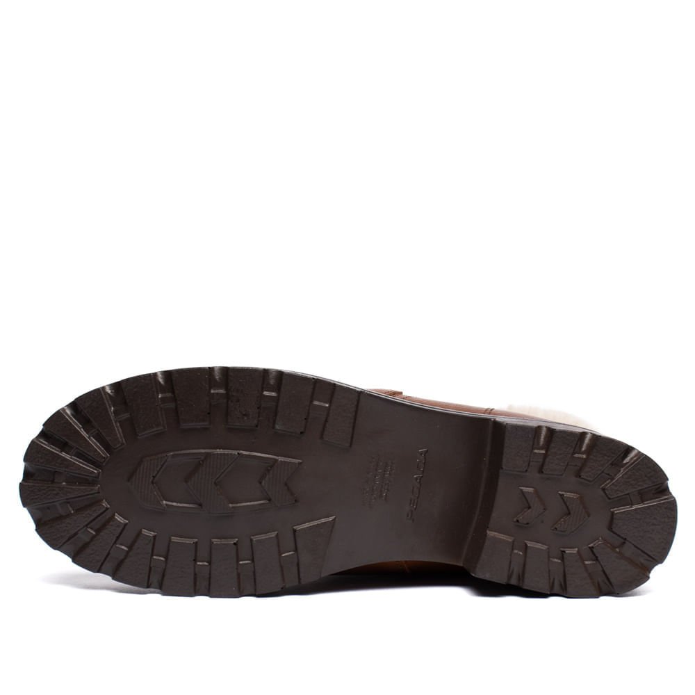 Bota Feminina Pegada Cities Cano Curto Com Pelo Marrom Marrom 2