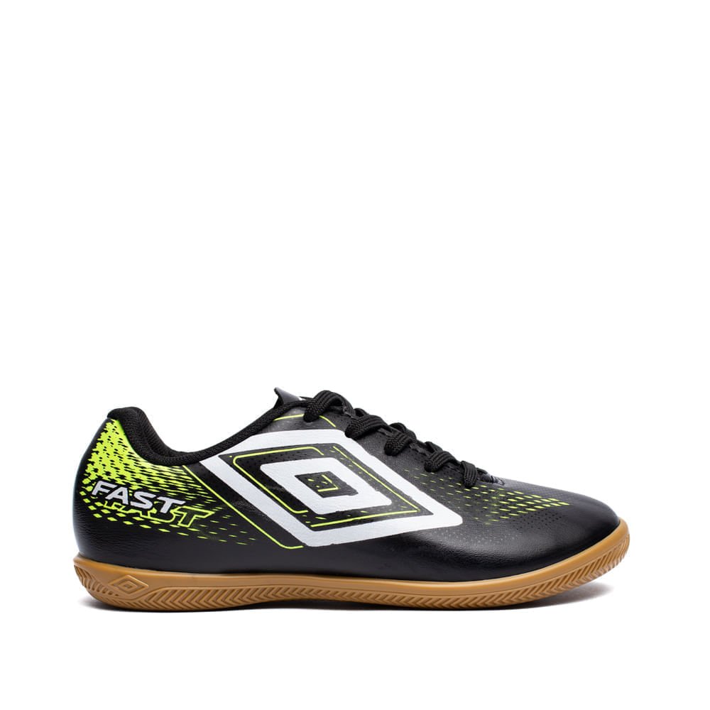 Chuteira Futsal Infantil Umbro Fast Ii Jr Tração Preto/Verde