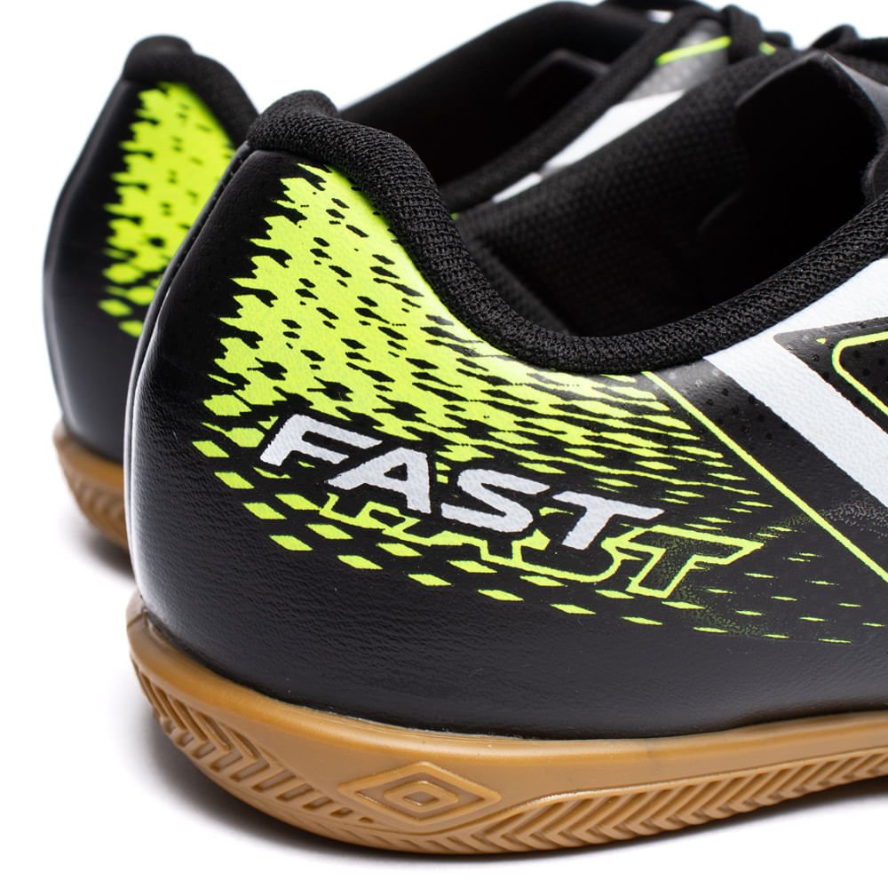 Chuteira Futsal Infantil Umbro Fast Ii Jr Tração Preto/Verde Preto 5