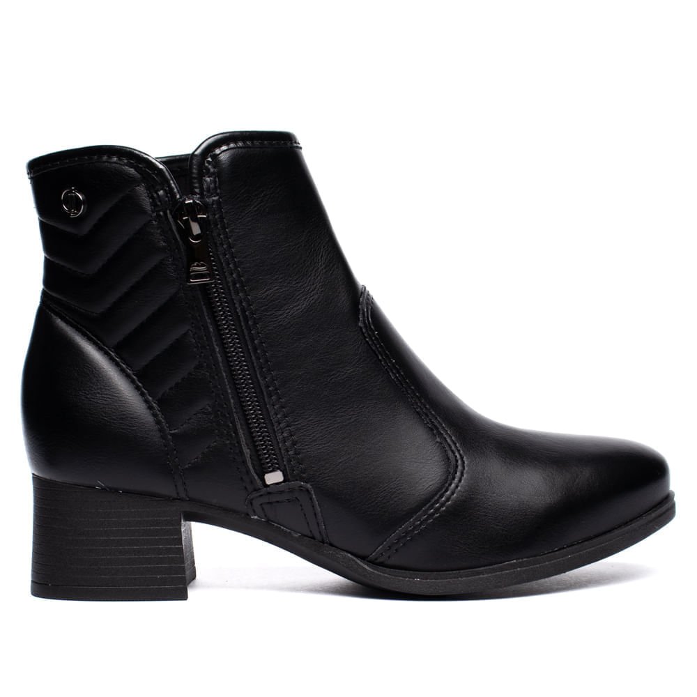 Bota Feminina Dakota Cano Curto Vertuo Zíper Preto