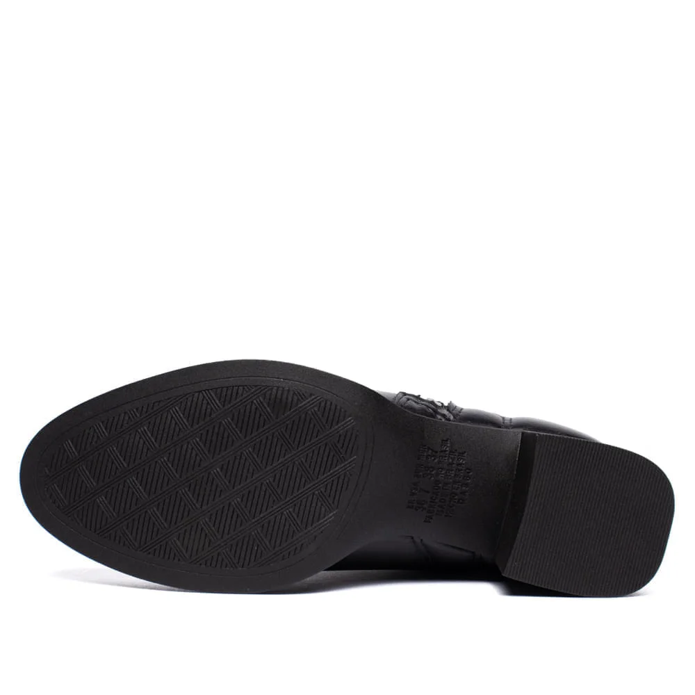 Bota Feminina Dakota Cano Curto Vertuo Zíper Preto Preto 2