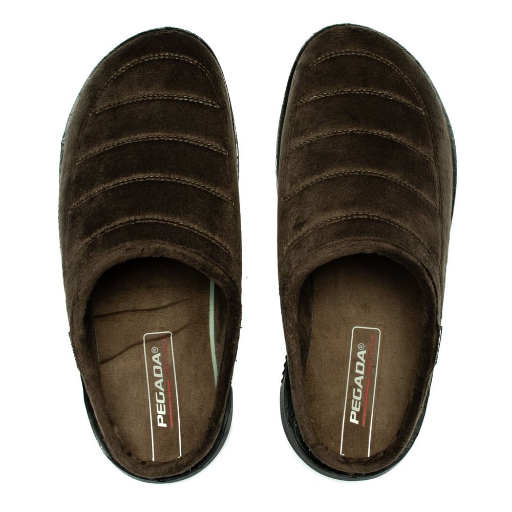 Pantufa Masculina Pegada Atoalhado Soft Touch Musgo Verde 4