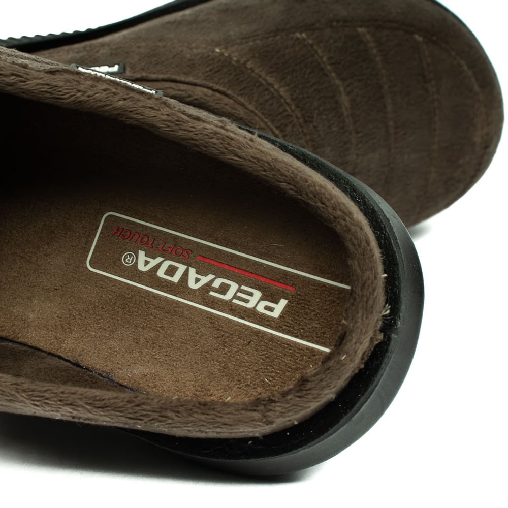 Pantufa Masculina Pegada Atoalhado Soft Touch Musgo Verde 6