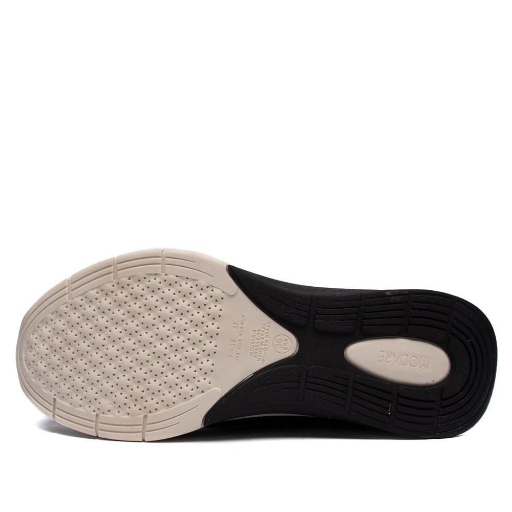 Tênis Feminino Modare Matelassê Conforto Preto Preto 2