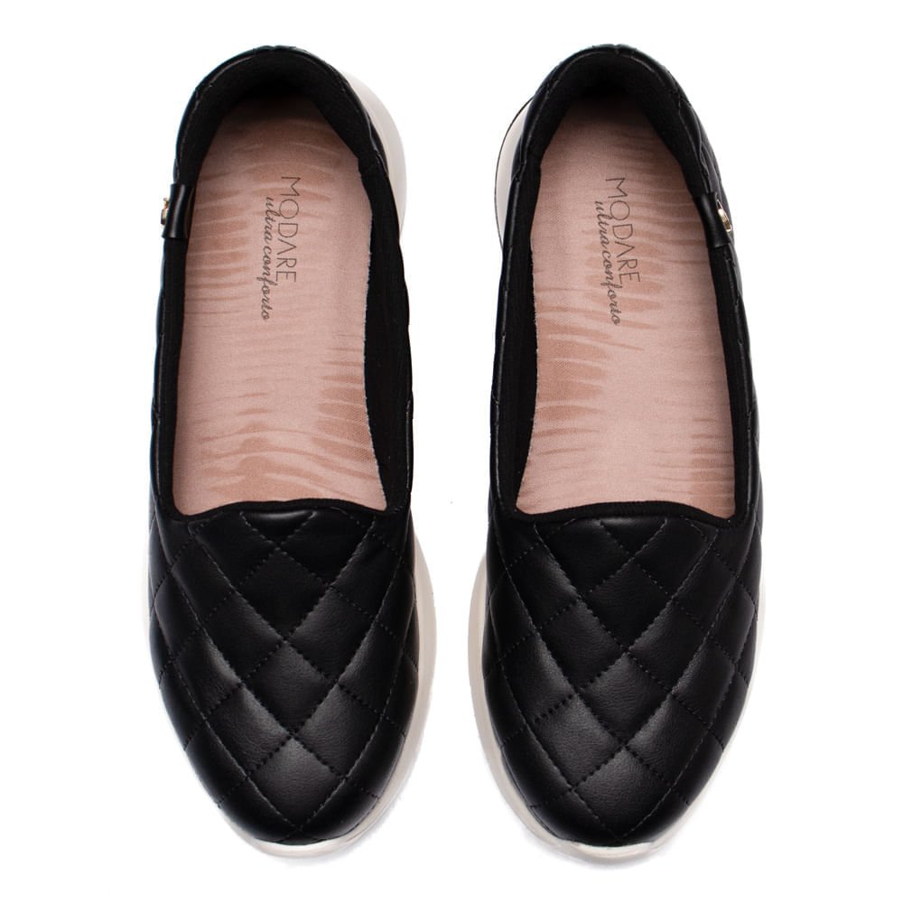 Tênis Feminino Modare Matelassê Conforto Preto Preto 4