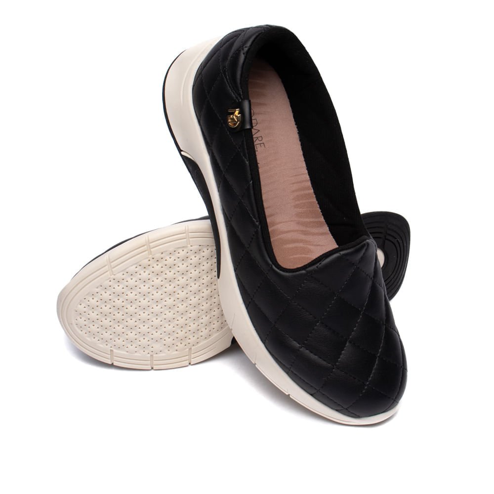Tênis Feminino Modare Matelassê Conforto Preto Preto 6