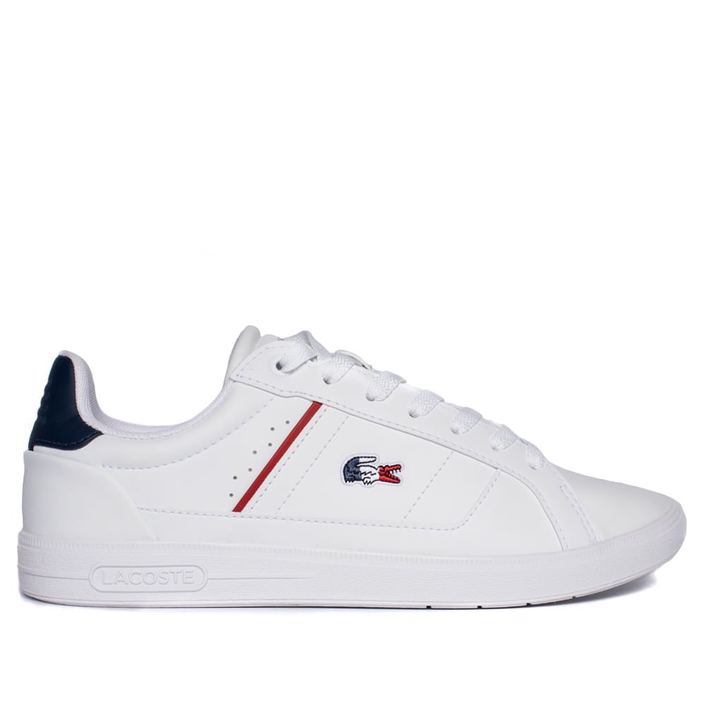 Tênis Masculino Lacoste Europa Pro V Branco/Marinho