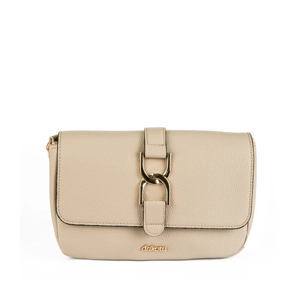 Bolsa Feminina Dakota Pequena Transversal Logo Bege