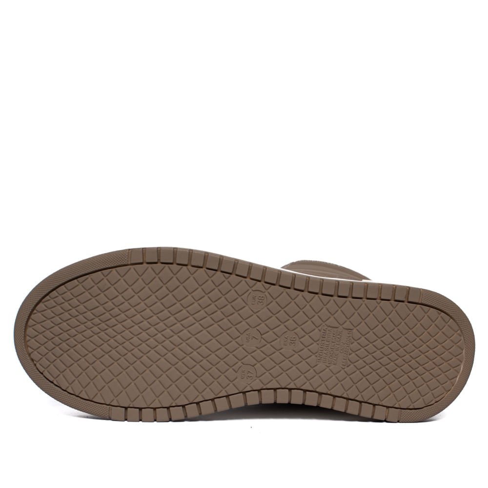 Tênis Feminino Via Marte Cano Alto Nobuck Cinza Cinza 2