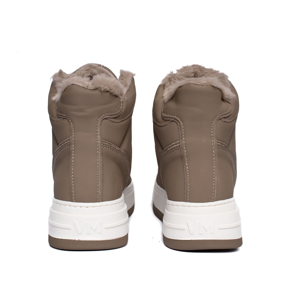 Tênis Feminino Via Marte Cano Alto Nobuck Cinza Cinza 3