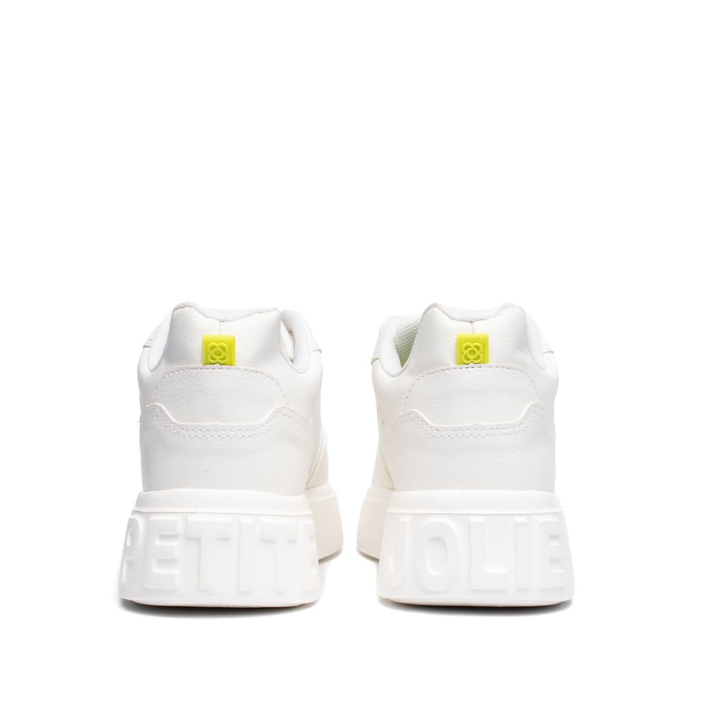 Tênis Feminino Petite Jolie Start Branco Branco 3