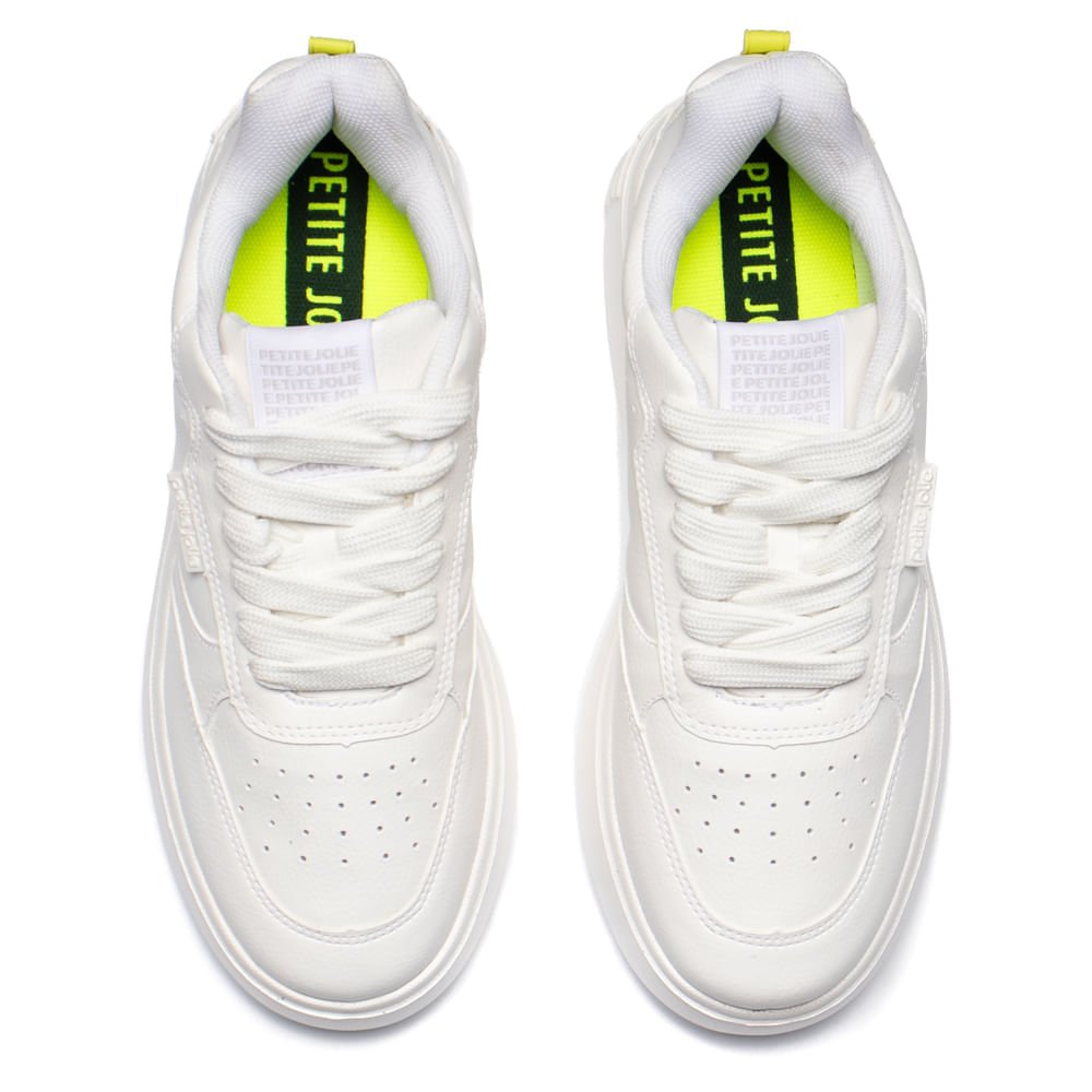 Tênis Feminino Petite Jolie Start Branco Branco 4