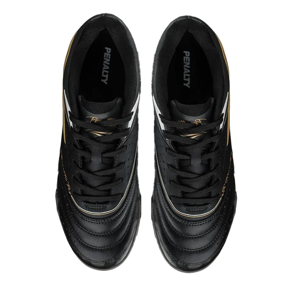 Chuteira Masculina Penalty Society Brasil 70 Preto/Dourado Preto 4
