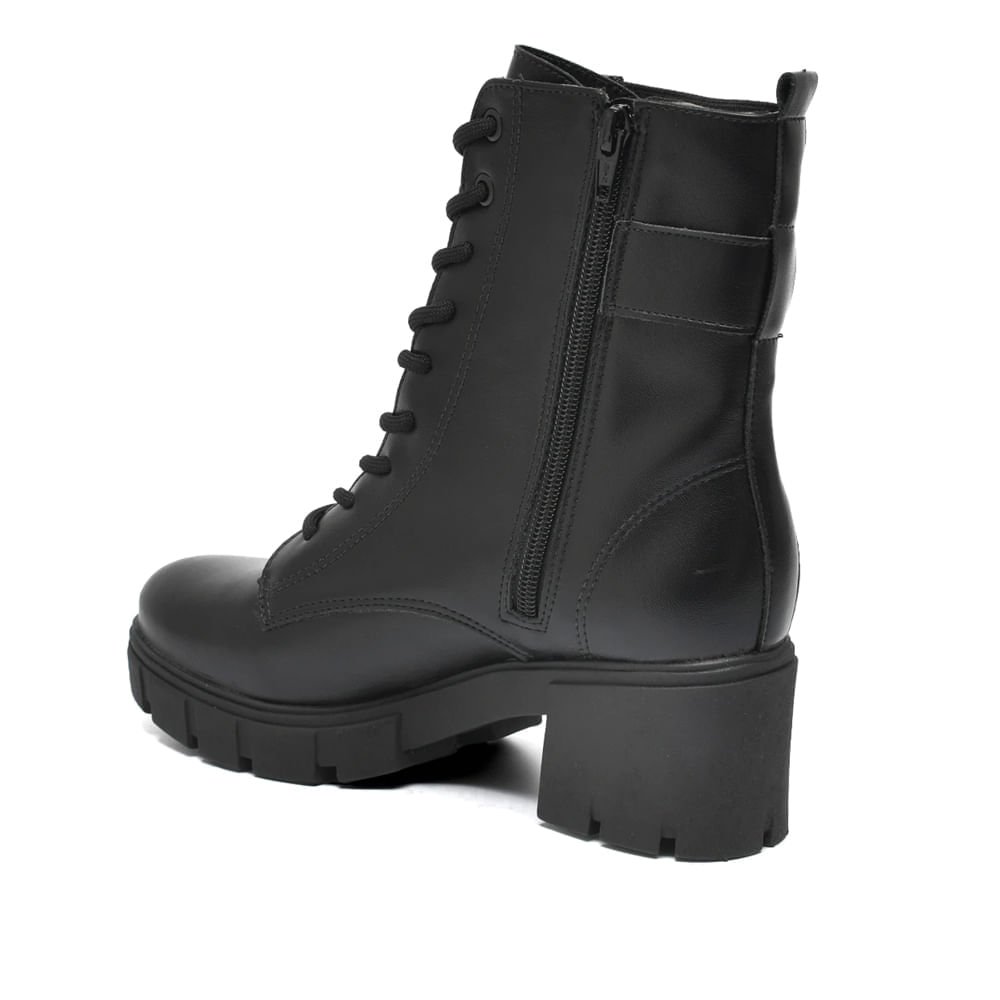 Coturno Feminino Via Marte Strass Napa Preto Preto 3