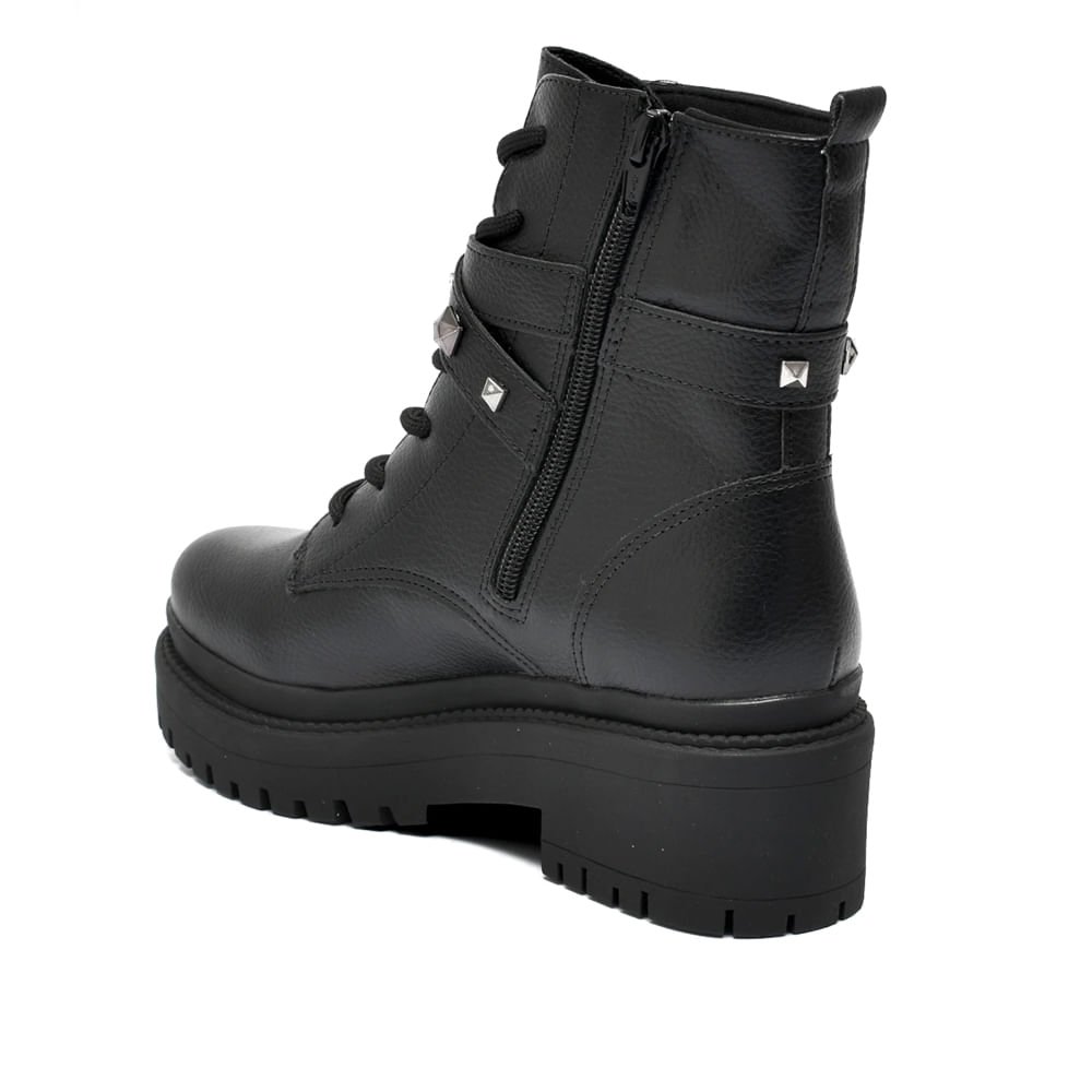 Coturno Feminino Via Marte Napa Rocker Burnished Preto Preto 2