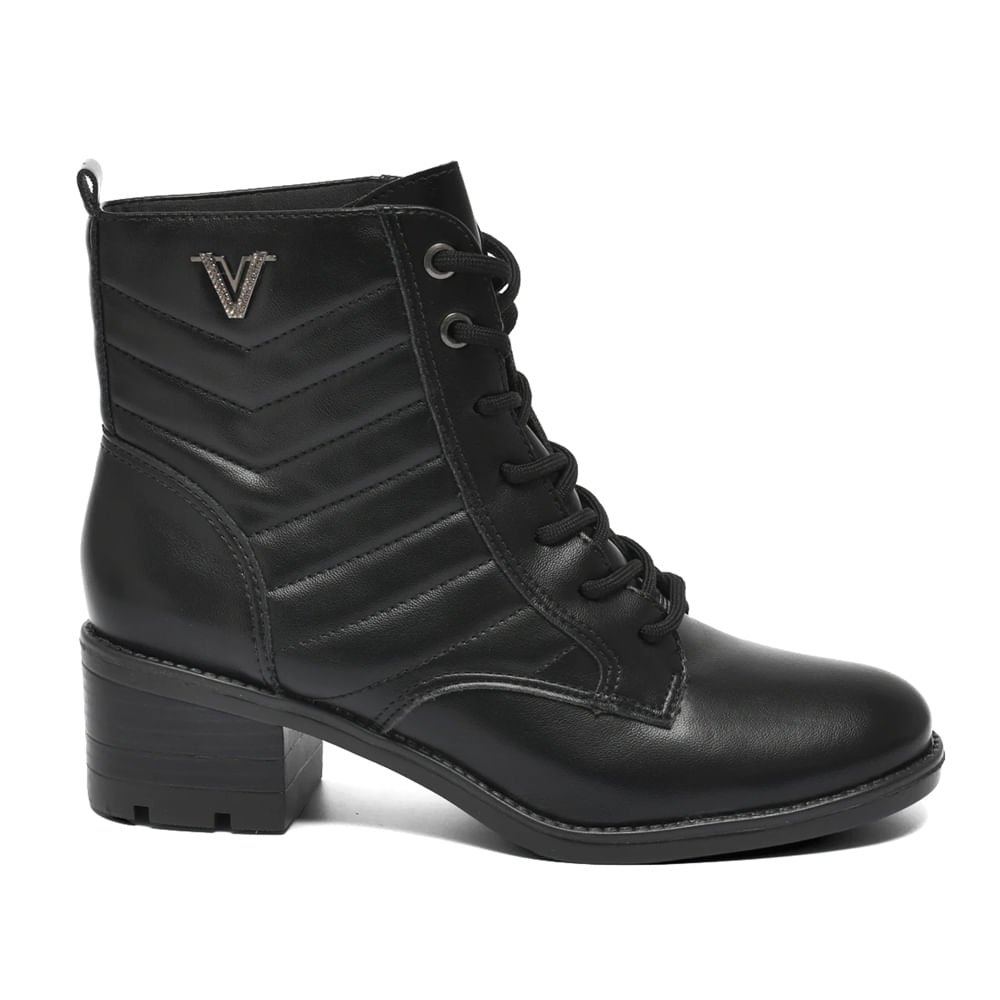 Coturno Feminino Via Marte Matelassê Napa Preto