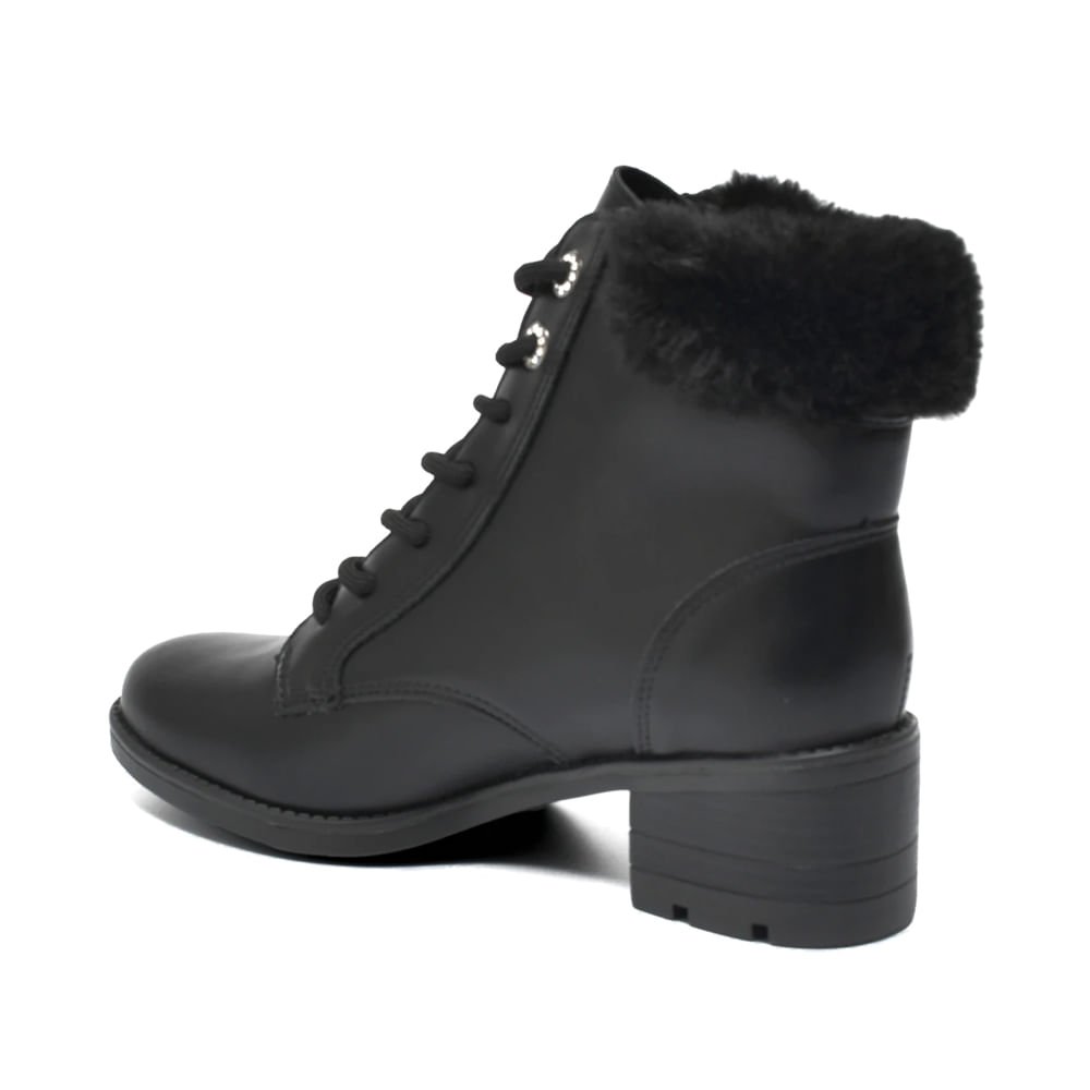 Coturno Feminino Via Marte Napa Peluciado Preto Preto 2