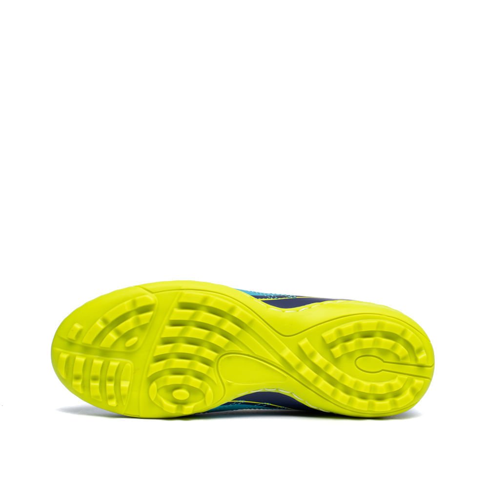 Chuteira Society Infantil Topfly Costurada Azul Celeste Azul 2