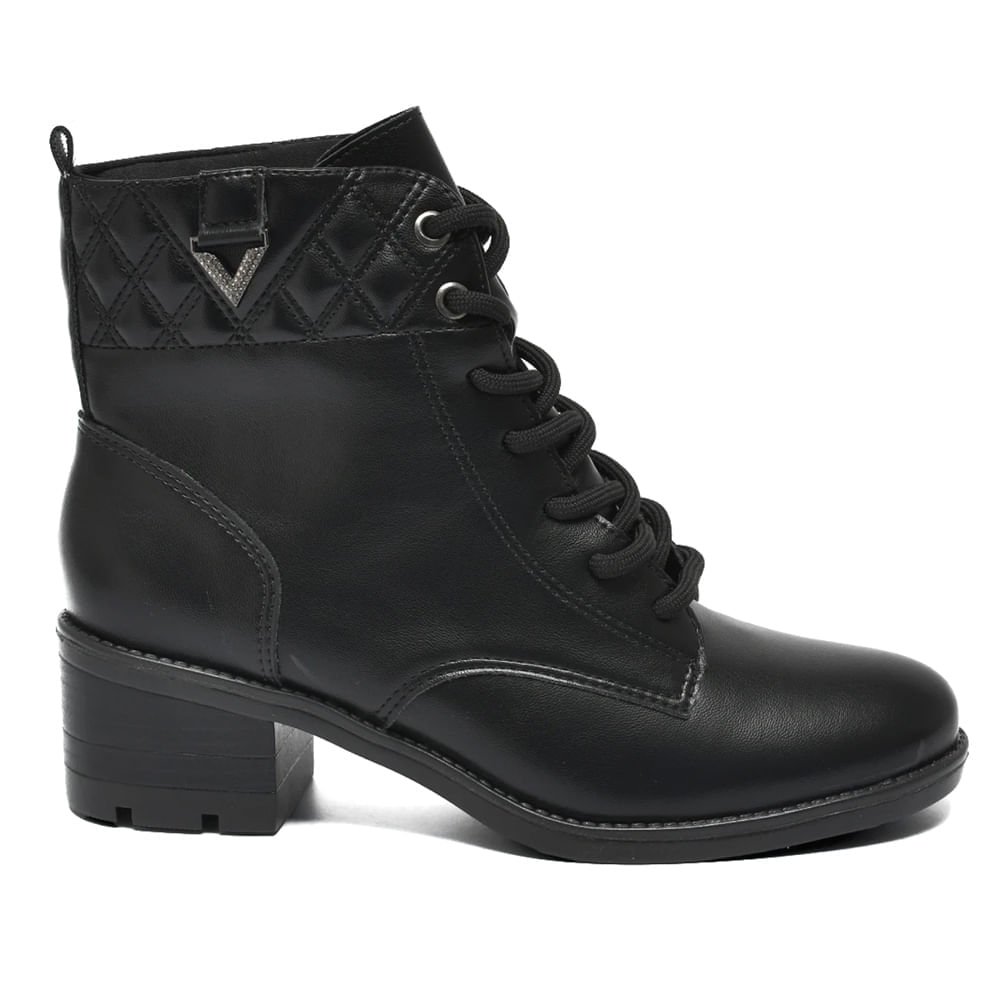 Coturno Feminino Via Marte Napa Salto Bloco Preto Preto 1