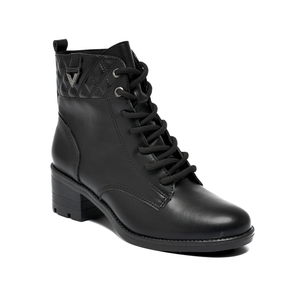 Coturno Feminino Via Marte Napa Salto Bloco Preto Preto 2