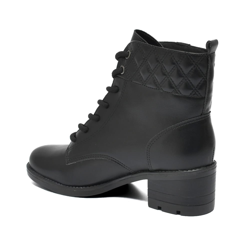 Coturno Feminino Via Marte Napa Salto Bloco Preto Preto 3