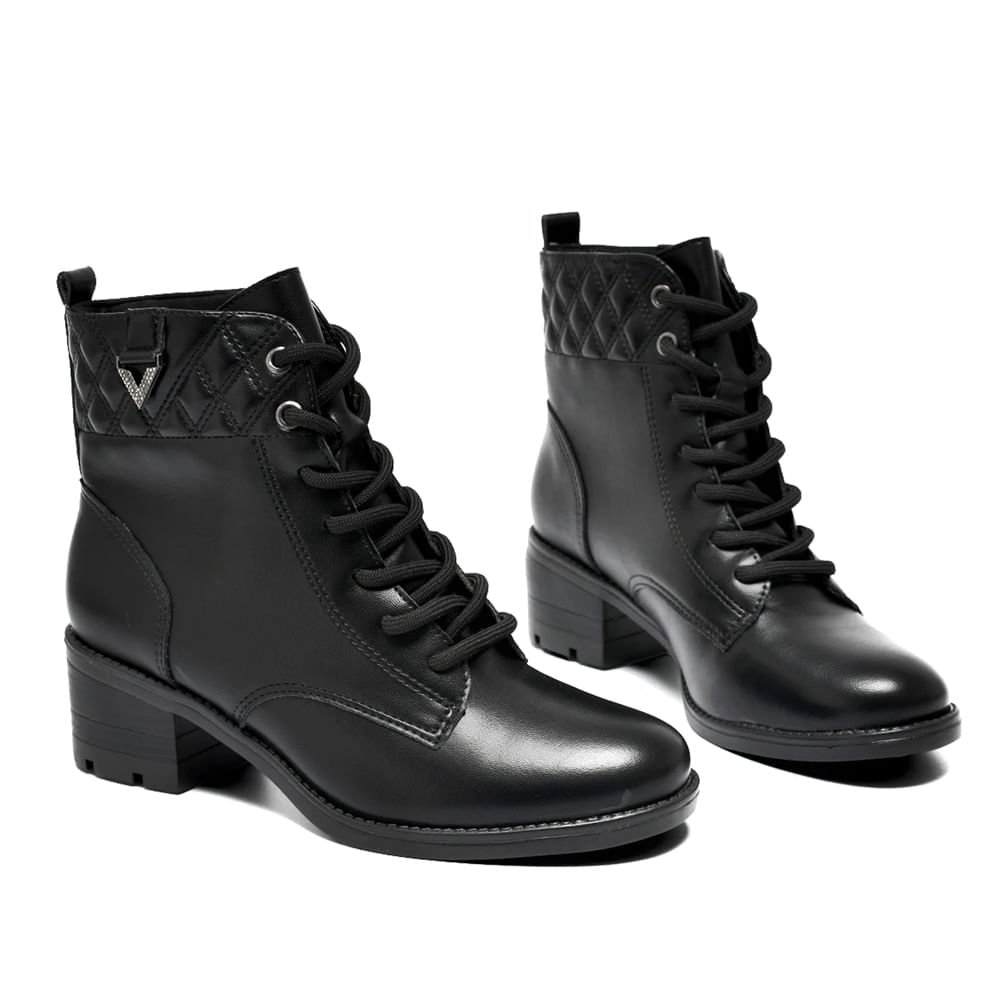Coturno Feminino Via Marte Napa Salto Bloco Preto Preto 4