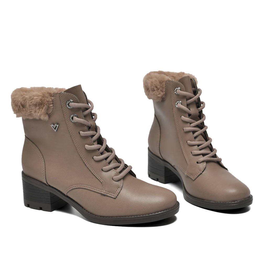 Coturno Feminino Via Marte Napa Peluciado Marrom Claro Marrom 2