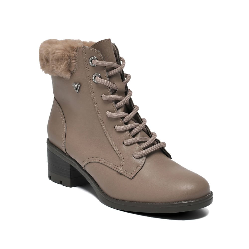 Coturno Feminino Via Marte Napa Peluciado Marrom Claro Marrom 4